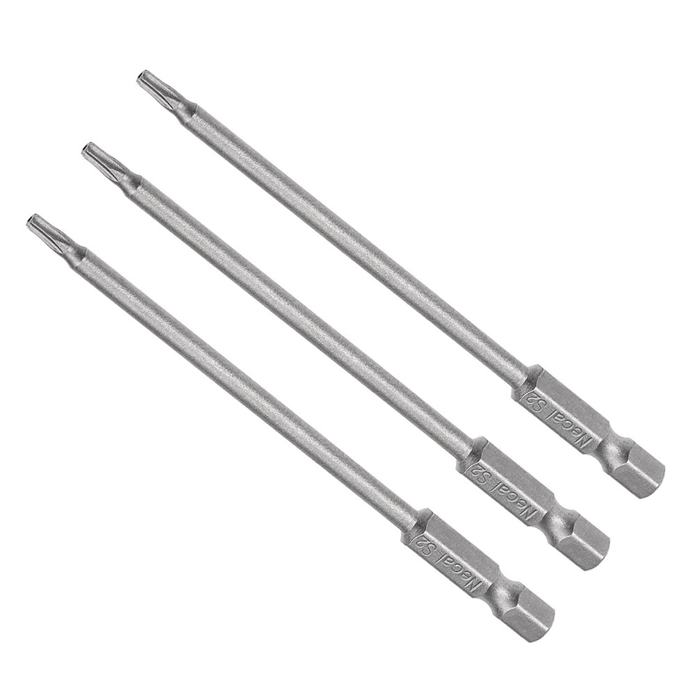 T10 Torx Screwdriver Bit 4 Inch Magnetic Hex Shank 3Pcs Star Drill
