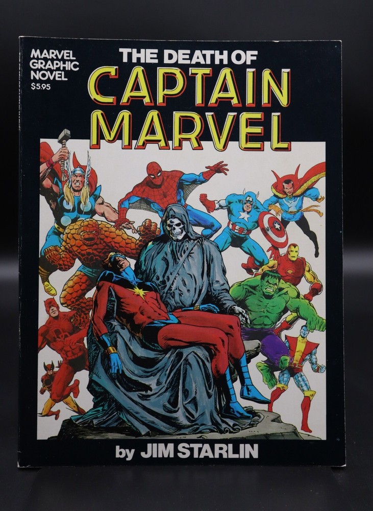Marvel Graphic Novel (1982) #1 2nd Print Death Of Captain Marvel Signed x 2 VF-