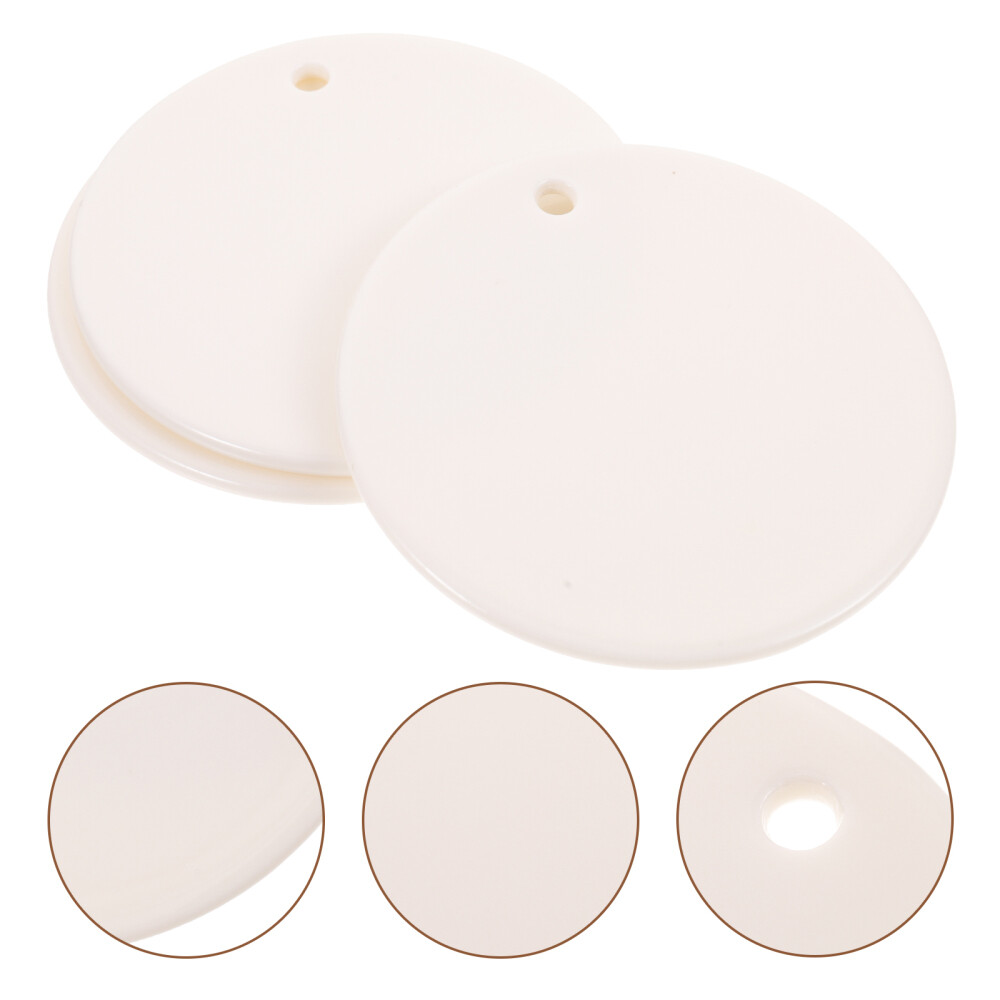 3 Pcs Porcelain Hanging Circles Custom Tags Ceramic Pendant Office