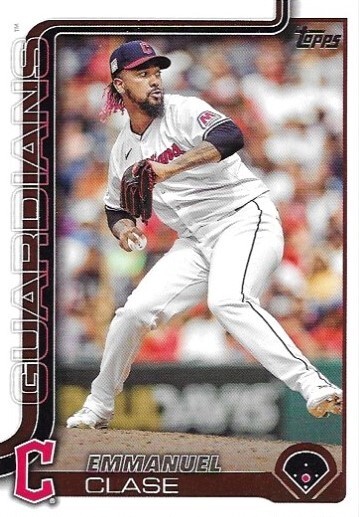 2025 Topps Series 1 326 Emmanuel Clase, Cleveland Guardians