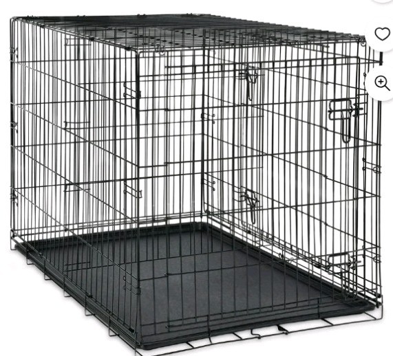 Vibrant Life Wire Dog Crate, Single-Door, Divider and Leak-Proof Tray, Metal