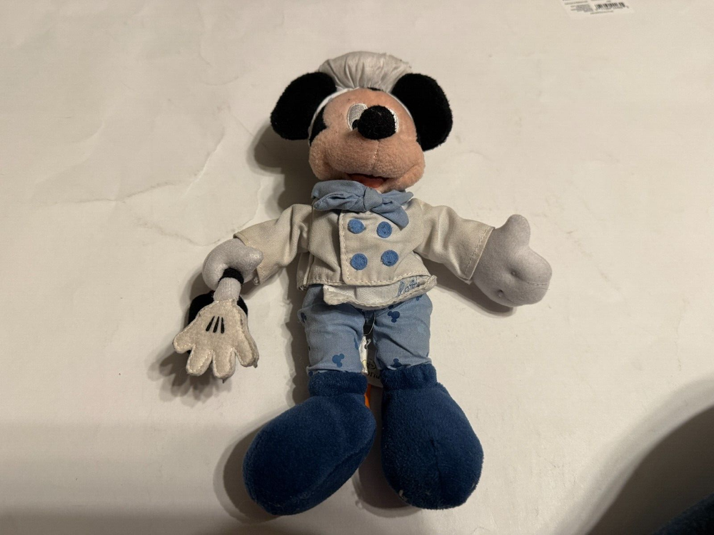 Disney World Chef Mickey Let's Eat Plush Beanbag Toy