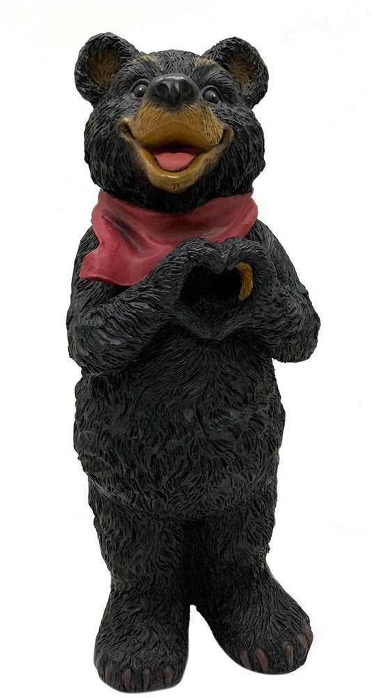 Design House 395814 Polyresin Heart-Hands Bear Indoor/Outdoor - Multicolor