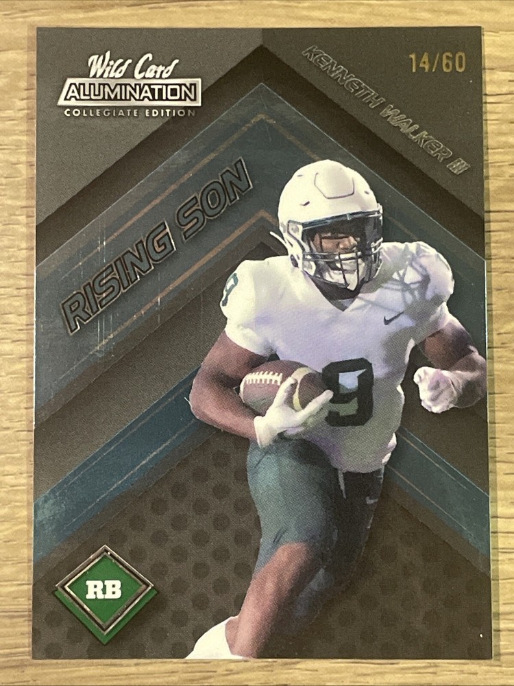 2021 Wild Card Alumination Rising Son Teal Kenneth Walker #10/60 RC