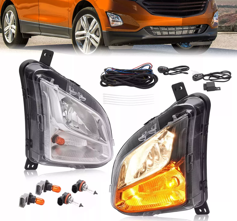 Bumper Fog Lighta W/Signal Lights For Chevrolet Equinox 2018 2019 2020 2021
