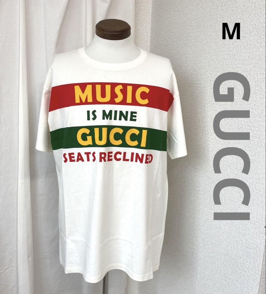 Gucci T-Shirt, Cut And Sew, Short Sleeve, 100Th Anniversary, Ivory, White