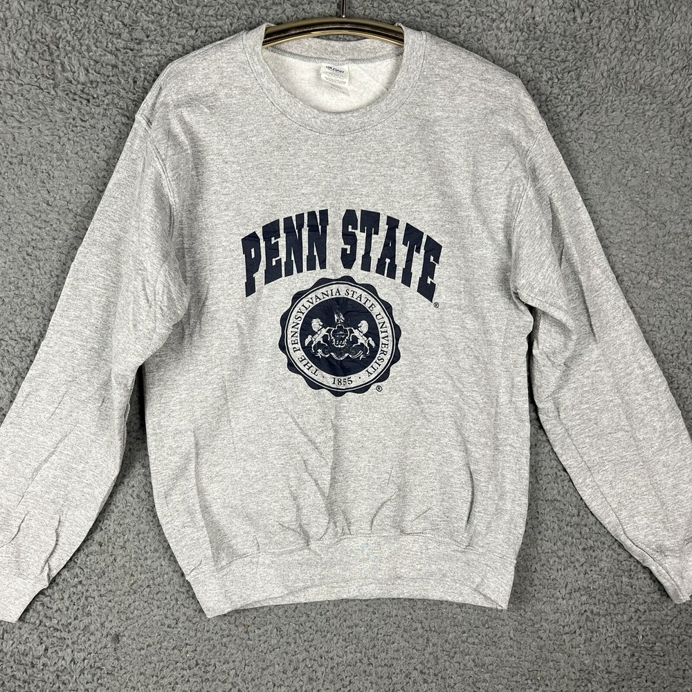 Penn State Nittany Lions Crewneck Sweatshirt Unisex Small NCAA Gray w/ Navy Blue