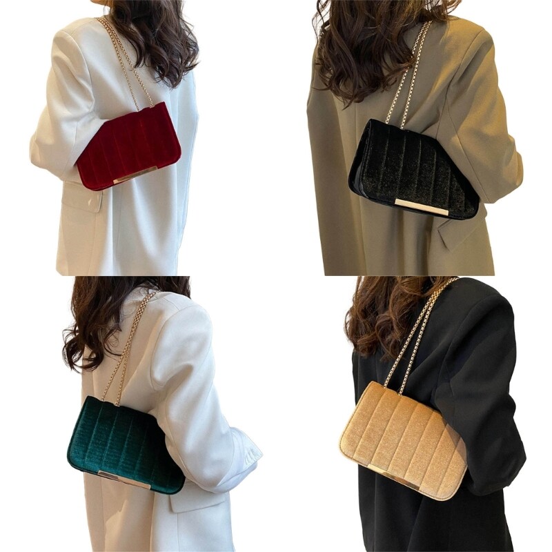 Women's Casual Crossbody Bag with Chain Strap Messenger Purse