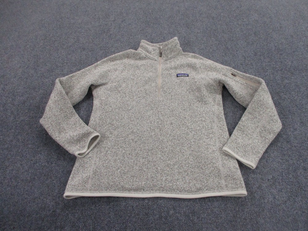 Patagonia Womens L Beige Better Sweater Fleece Jacket for Hiking Camping Outdoors