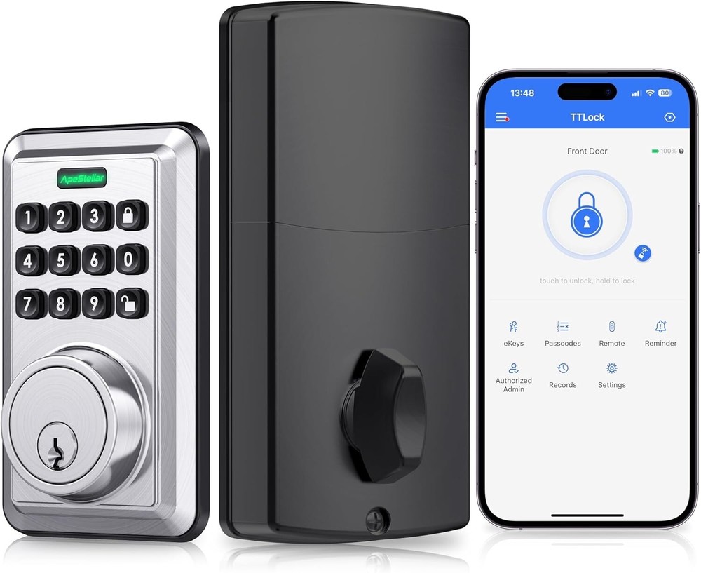 WiFi Smart Lock with Fingerprint Keyless Entry Works with Alexa Google  