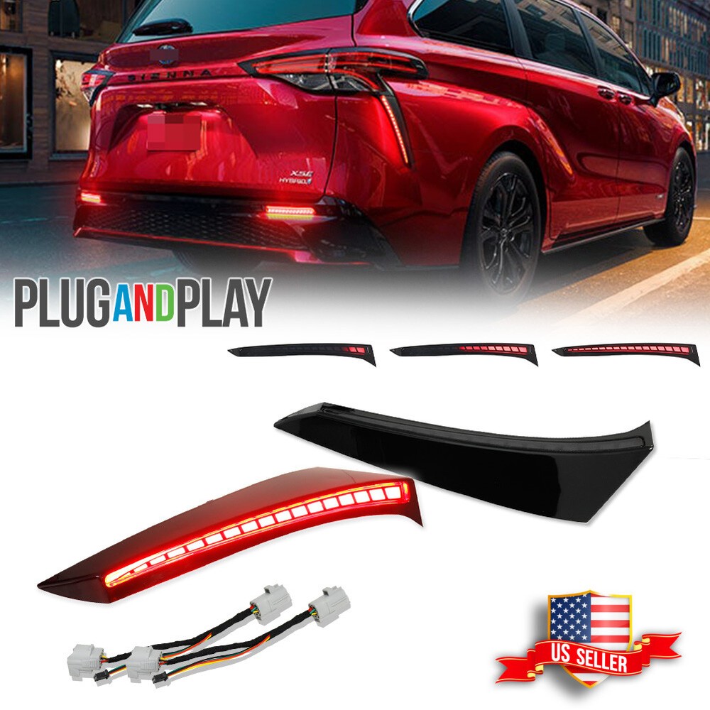 2021-2023 Toyota Sienna LED Smoked Tail Lights Brake Signal DRL