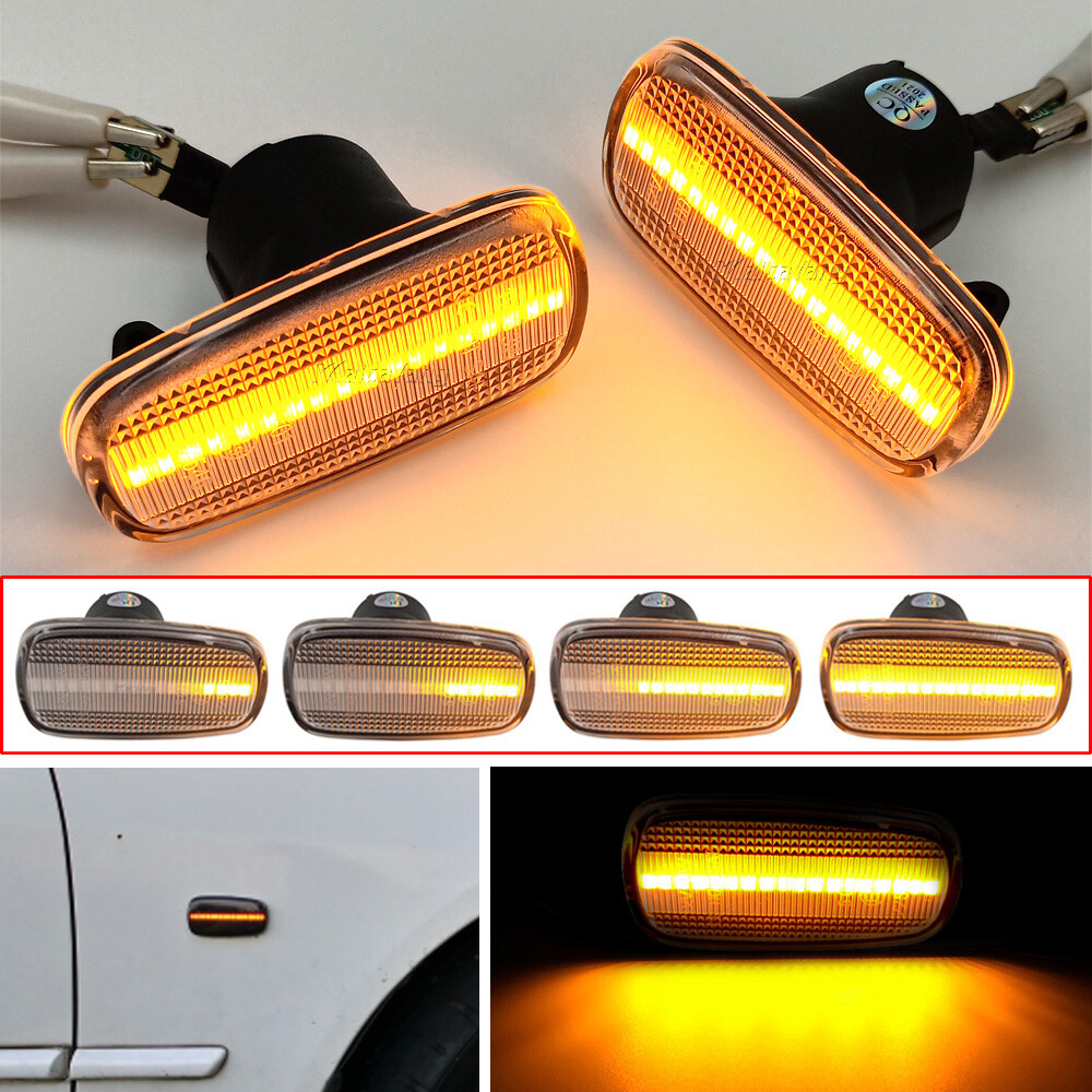 Clear LED Turn Signal Side Marker Light For Renault CLIO I CLIO II LN1