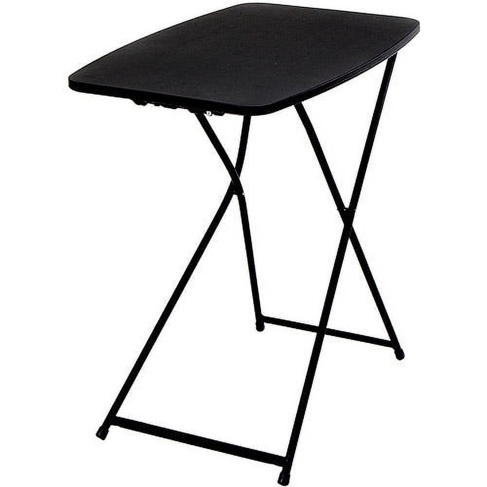 Mainstays 26-Inch Black Adjustable Height Folding Table for Home or Office