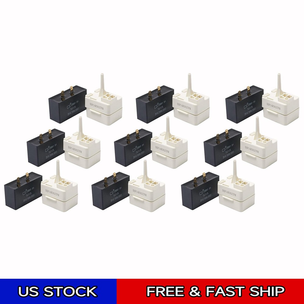 W10613606 For Whirlpool Refrigerator Compressor Start Relay Capacitor 9 Pack