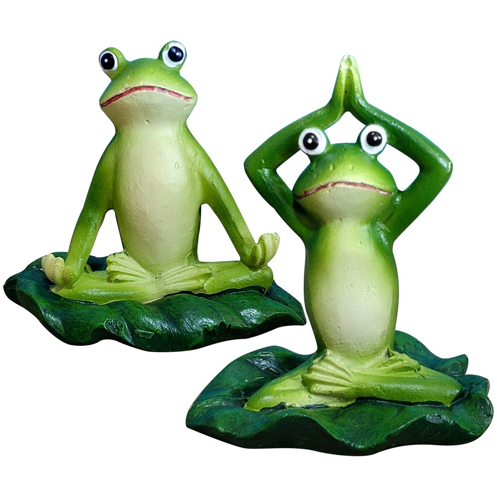 Yoga Frog Garden Statues Outdoor Resin Frog Sculpture Yoga Frog Statue Decor