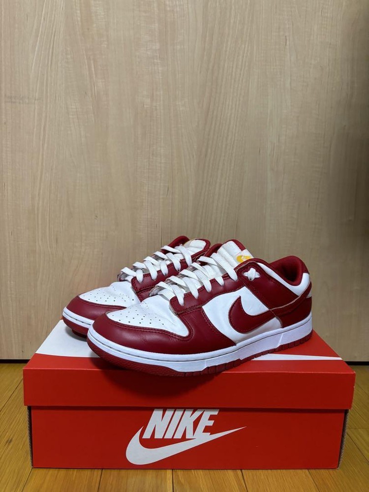 DD1391-602 Nike Dunk Low Retro USC Gym Red University Gold Cardinal (Men's) 9.5