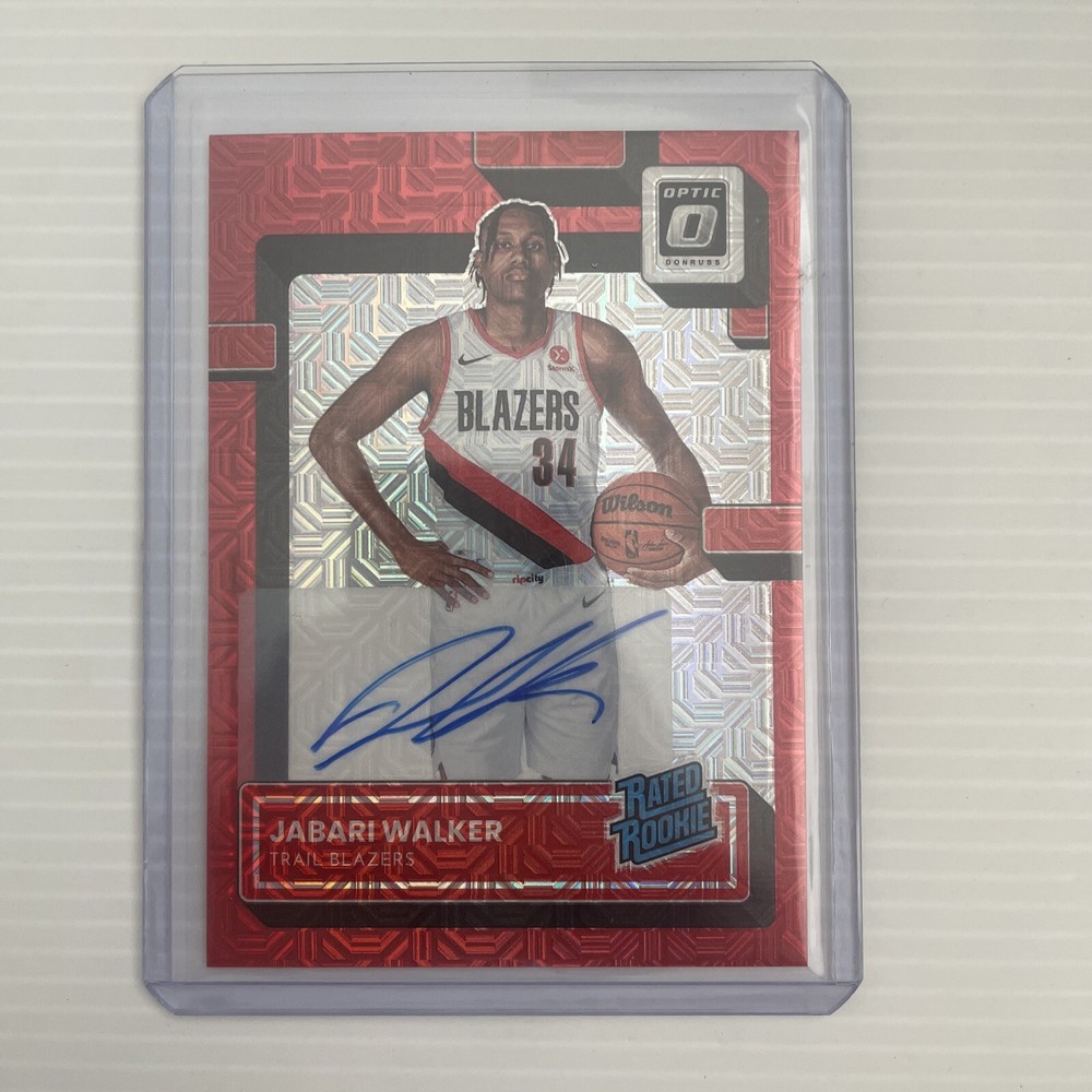 2022-23 Donruss Optic Rated Prizm Jabari Walker Rookie Auto RC Card