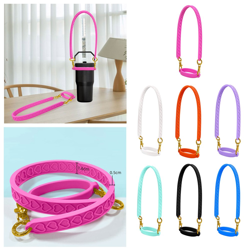 Love Bottle Handle   Silicone Water Bottle Sling  Holder With Strap Compatible