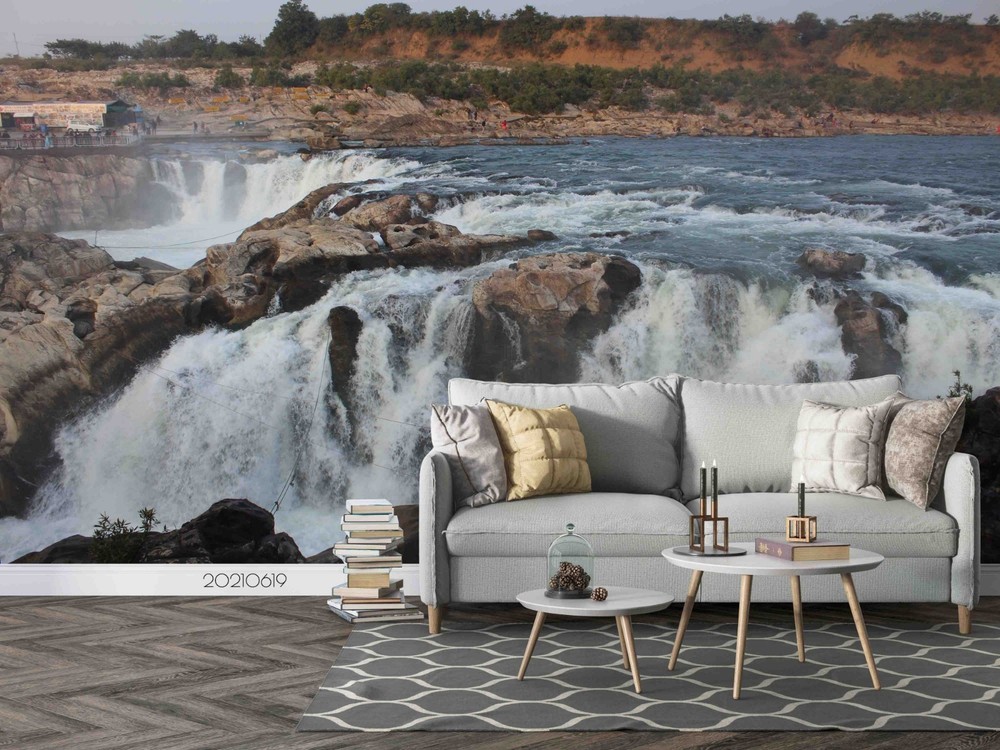 3D Mountain Waterfall Landscape Wall Murals Wallpaper Murals Wall Sticker