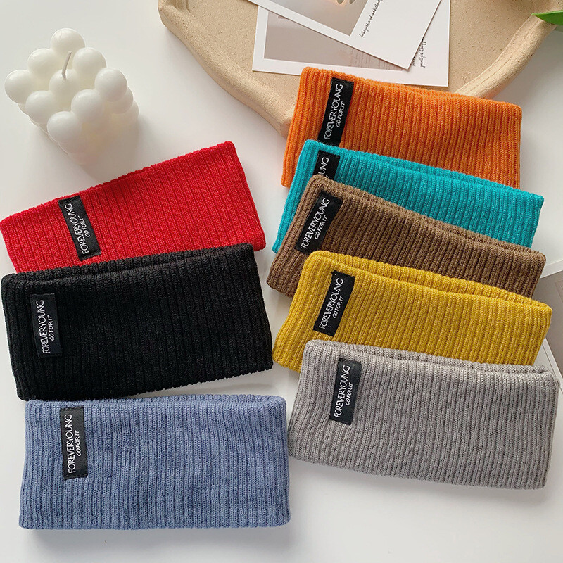 Knitted Womens Ear Warmer Headband Faux Wool Crochet Hairband Wrap Winter Headwear Gift