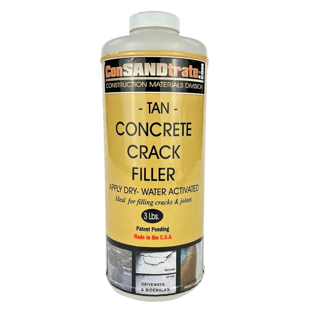 Concrete Crack Filler - Tan - 3 lb. (Single Bottle) for Filling