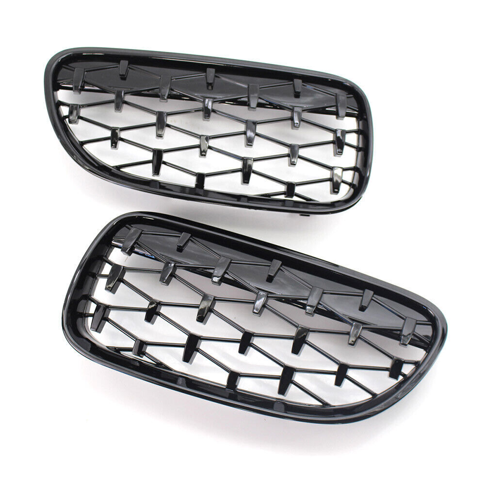 Gloss Black Diamond Meteor Front Kidney Car Grill Grille for BMW E92 E93 10-14