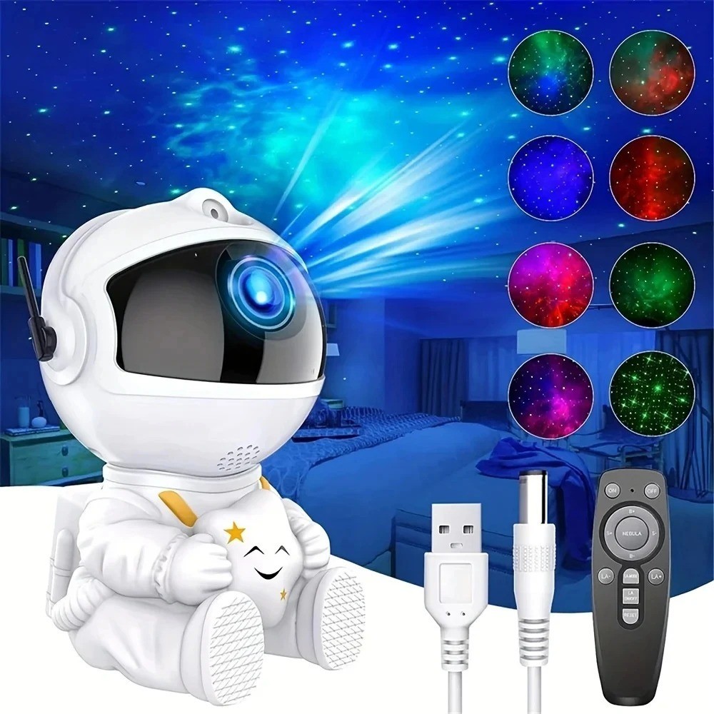 Astronaut Nebula Star Projector Lamp Starry Sky LED Night Light Remote Control G