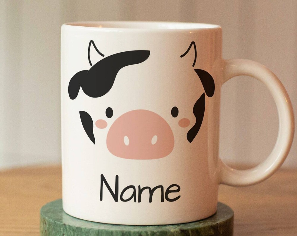 Personalized Cow Mug With Name Custom Name Mug Cow Children's Cup Gift For Women