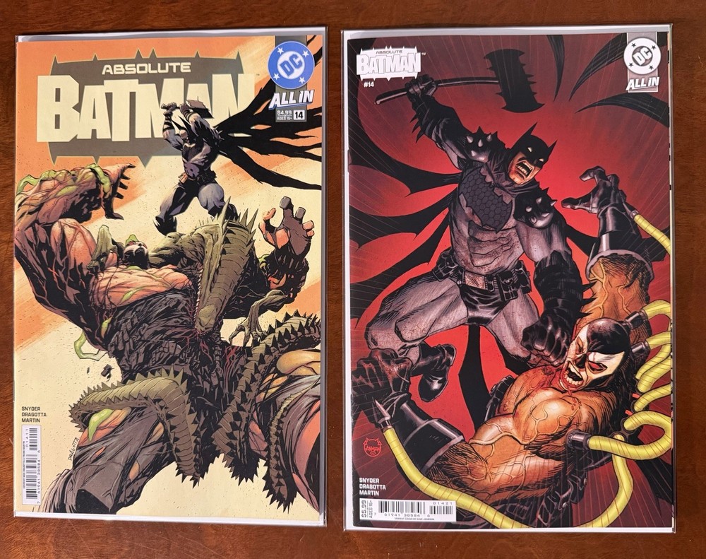 Absolute Batman #14 Dragotta Cover + Cardstock Variant 1st Printing Set Unread!!