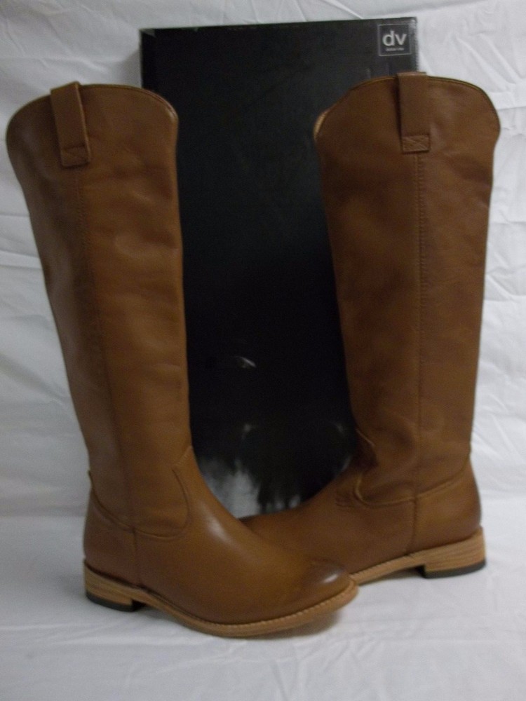 Dolce Vita Size 6.5 M Lujan Cognac Leather Knee High Boots New Womens Shoes NWB
