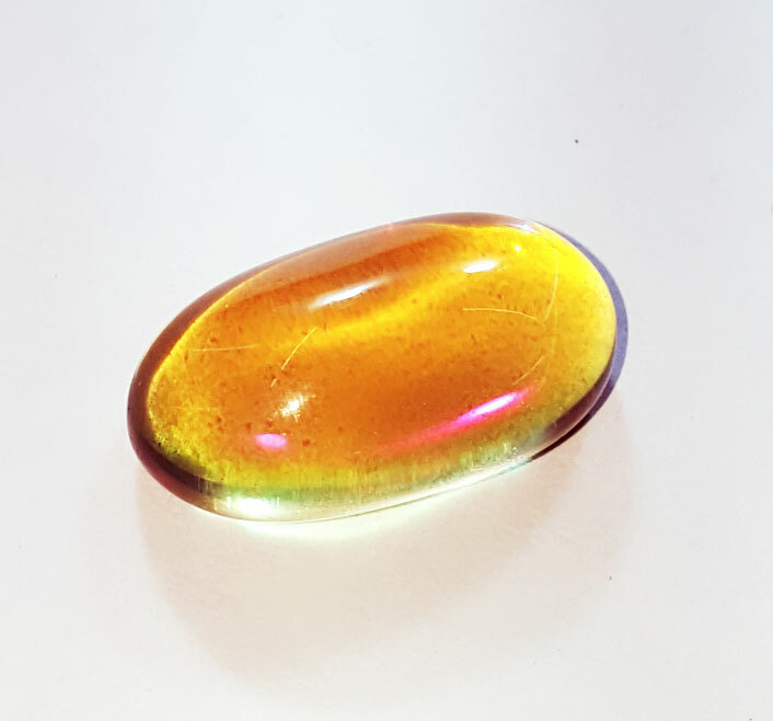 Australian Black & Golden Synthetic Opal Loose Gemstone 15.30 Ct Certified Gems