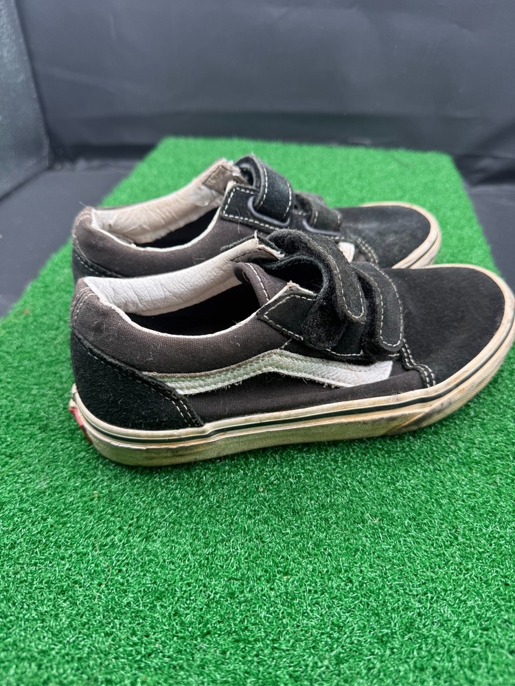 VANS Old Skool V Black/White Suede Skate Shoes Kids Size 2.5 Low Top Comfort