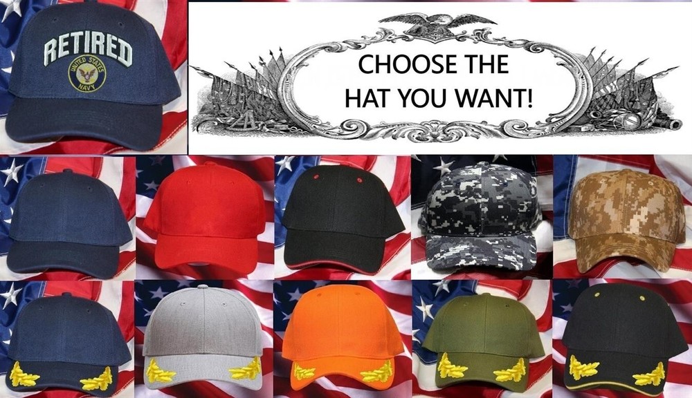 US Navy Retired Veteran Officer Chief Sailor Cap Patch Gift