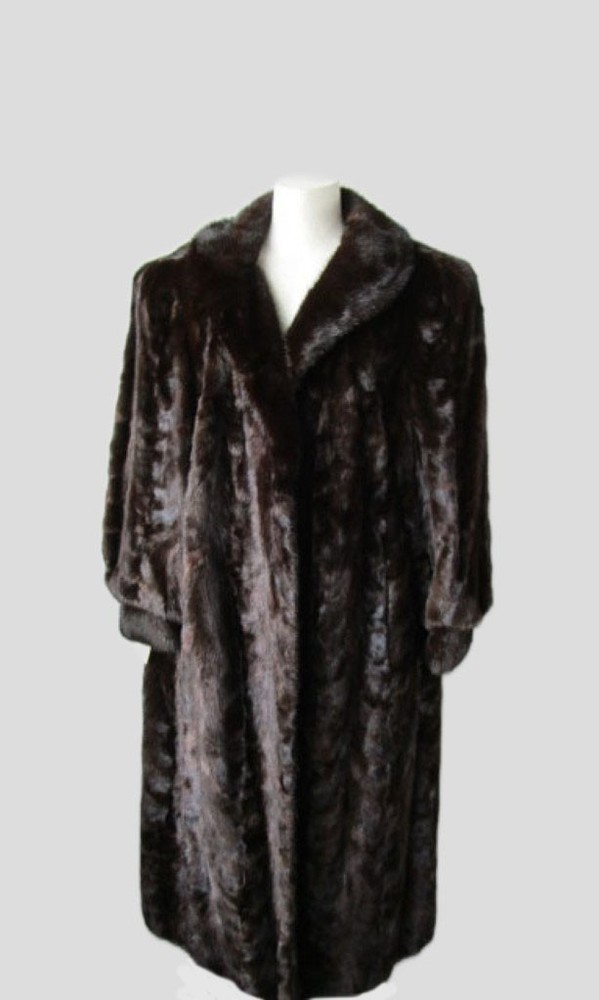 Women's Size 10 Dark Ranch Mink Fur Coat - Mint Condition Clearance Sale