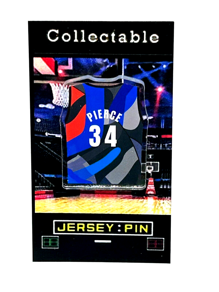 New Jersey Nets Paul Pierce jersey lapel pin - Vintage collectible with free shipping