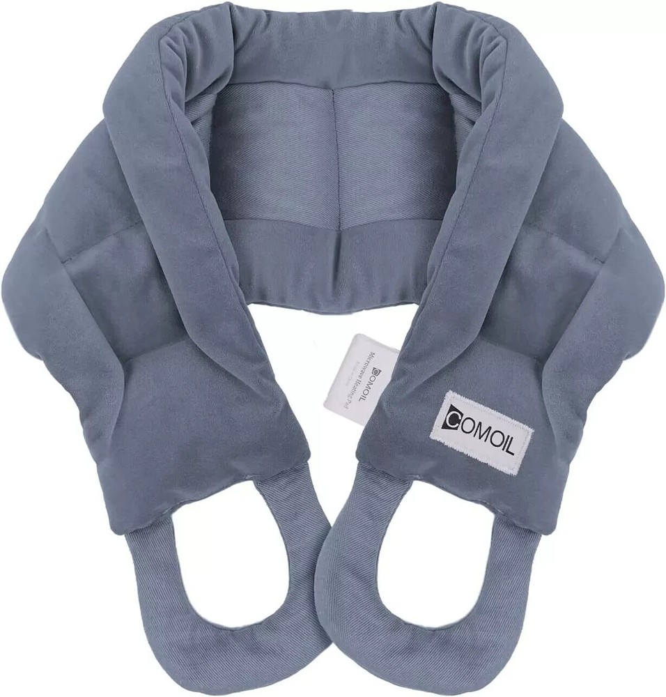 COMOIL Microwaveable Heating Pad for Neck Shoulders Back Pain Relief with Handles 33 Inch