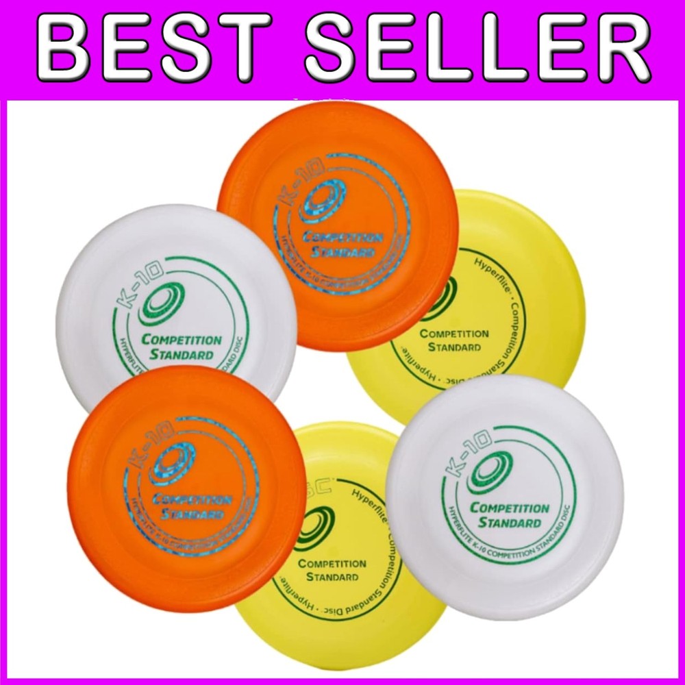 Ultimate Floating Frisbee Set for Dogs - K-10 Competition Standard 6-Pack