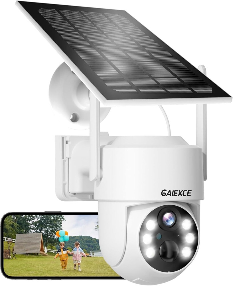 4MP Solar-Powered Wireless Outdoor Security Camera - 100% Wire-Free