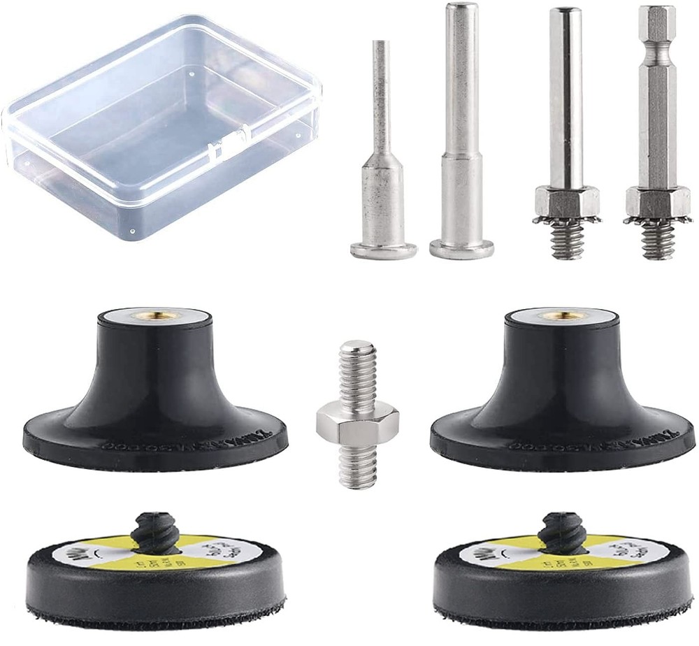 9-Piece 2-Inch Die Grinder Kit with Roll Lock Pad Holders for Versatile Use