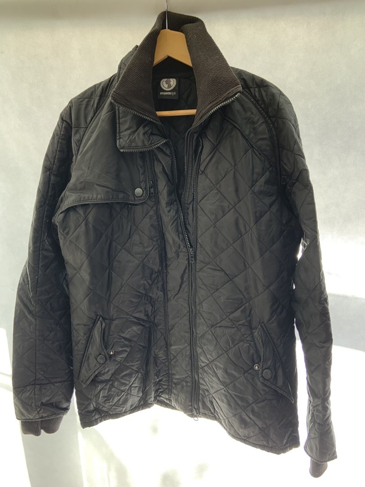 Projekts NYC Black Quilted Nylon High Neck Jacket Size M