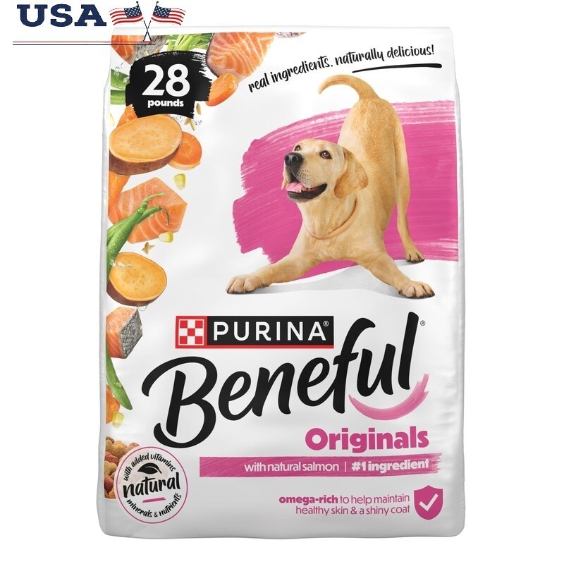 High Protein Natural Salmon Dry Dog Food Kibble 28 lb Complete Nutrition New