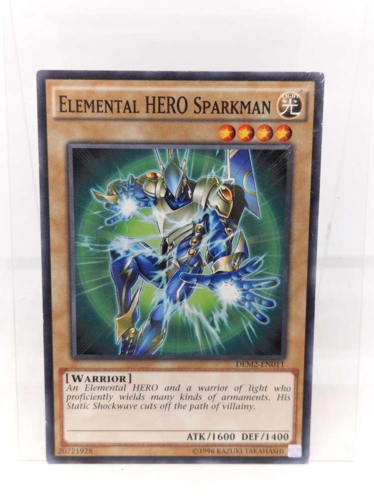 1x EX Elemental HERO Sparkman DEM2-EN011 Common Unlimited YuGiOh TCG Card