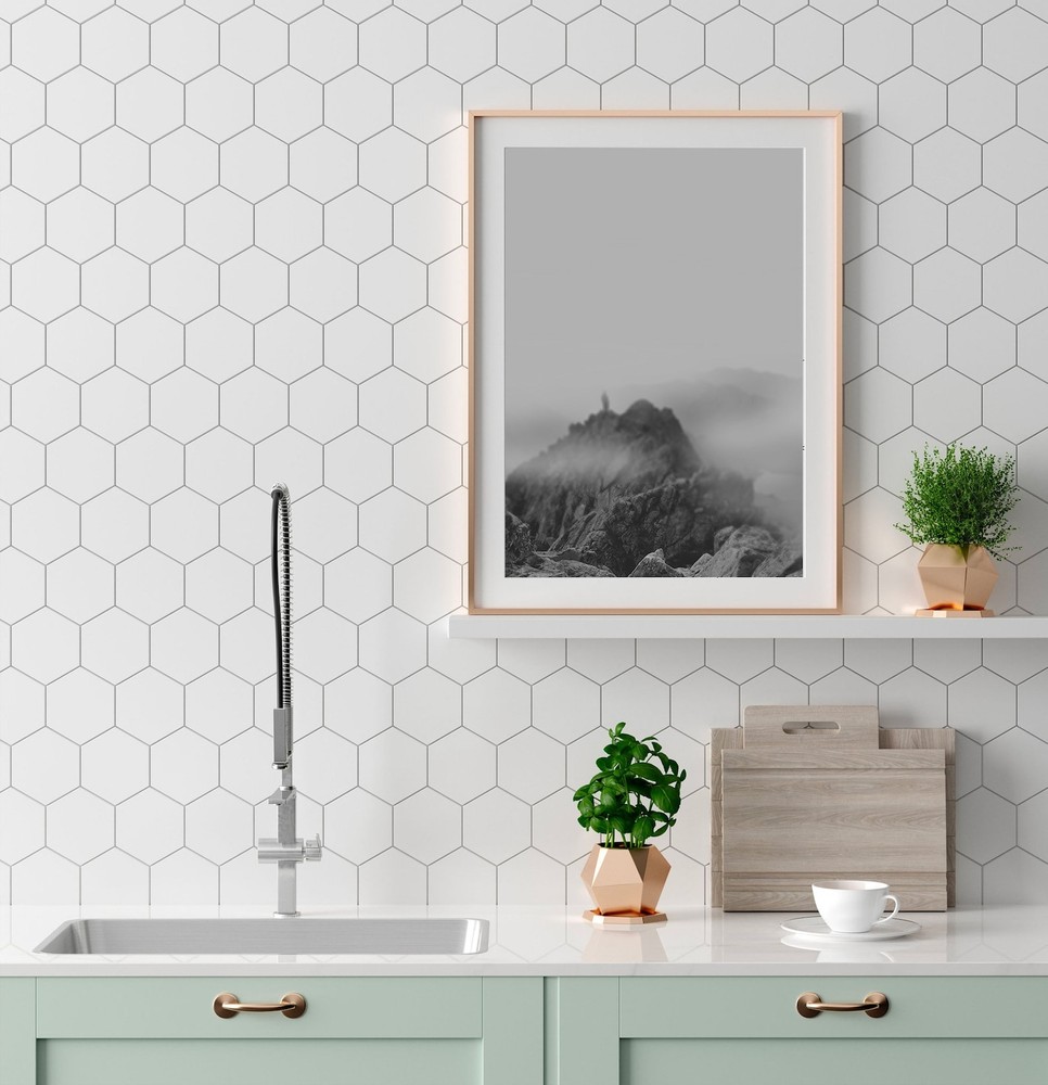 Black And White Mountain Minimalist Photography Print Wall Art Files With