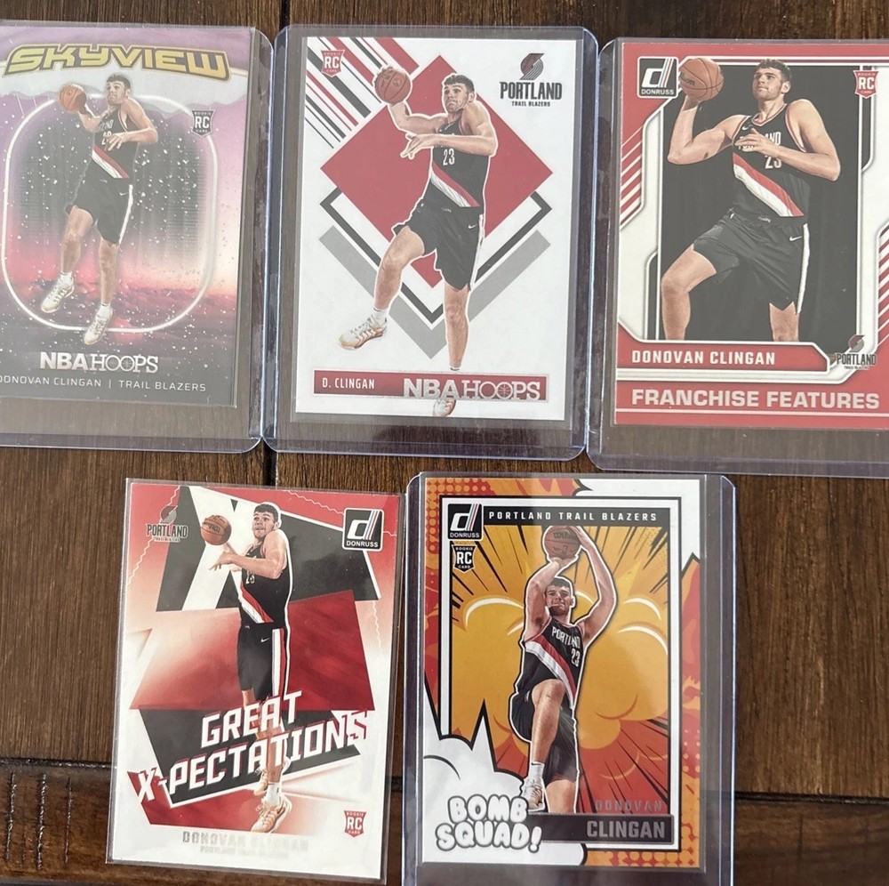 Donovan Clingan -  5 card ROOKIE lot - Portland Trail Blazers - RC