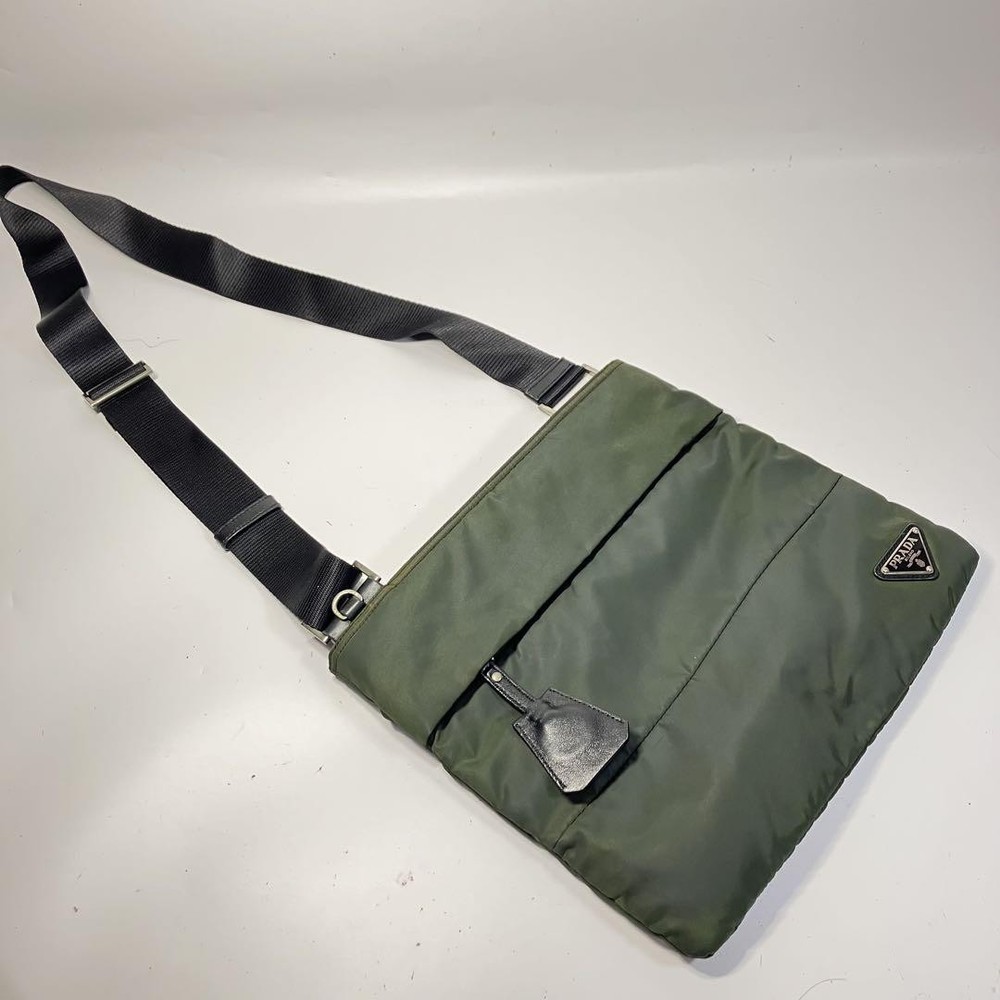 Prada Nylon Crossbody Bag with Triangle Logo Plate