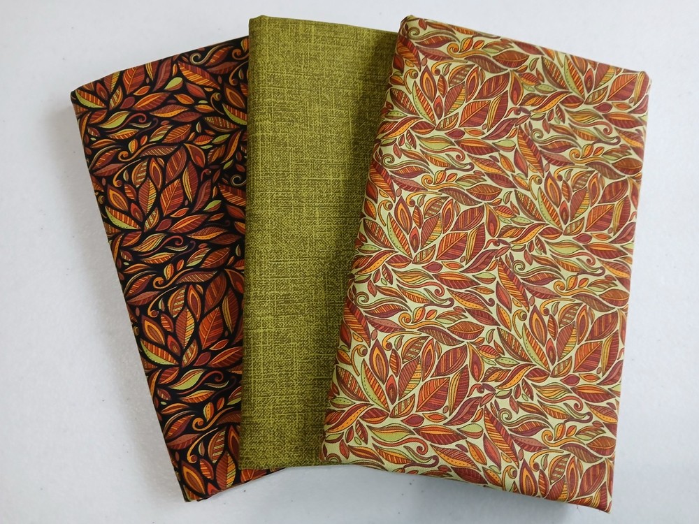 Lot 3 coordinating yards quilting Fabric Cafe Focus Light Dark Free Ship