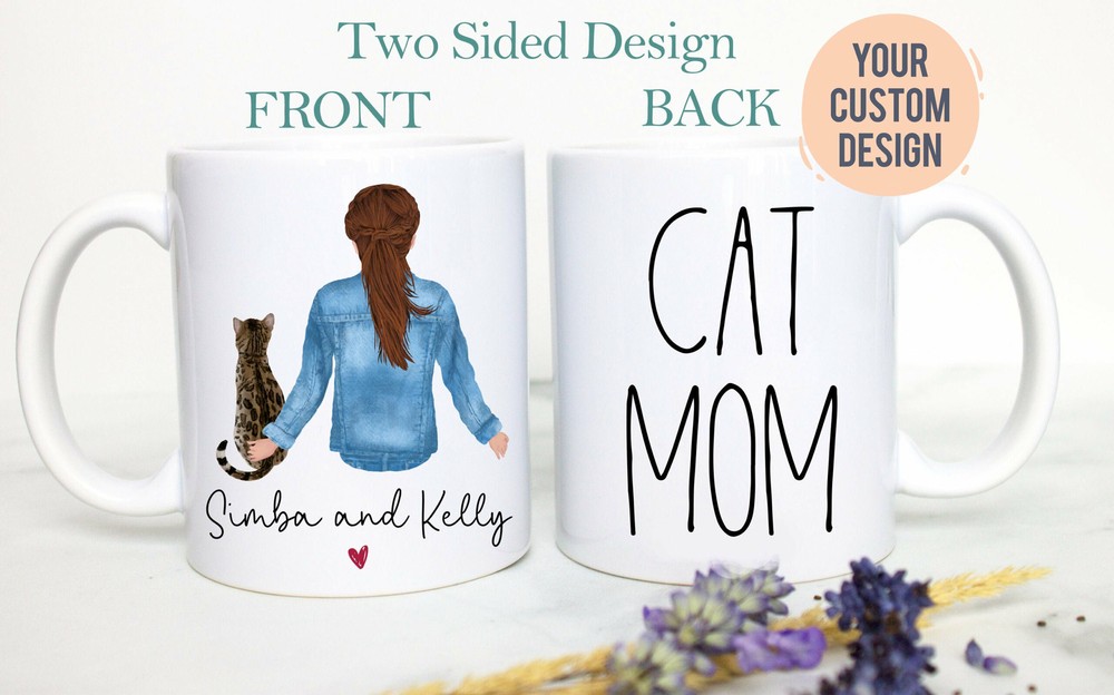 Personalized Cat Mug Custom Cat Mom Cat Lovers Cat Coffee Cup Custom Cat Gift