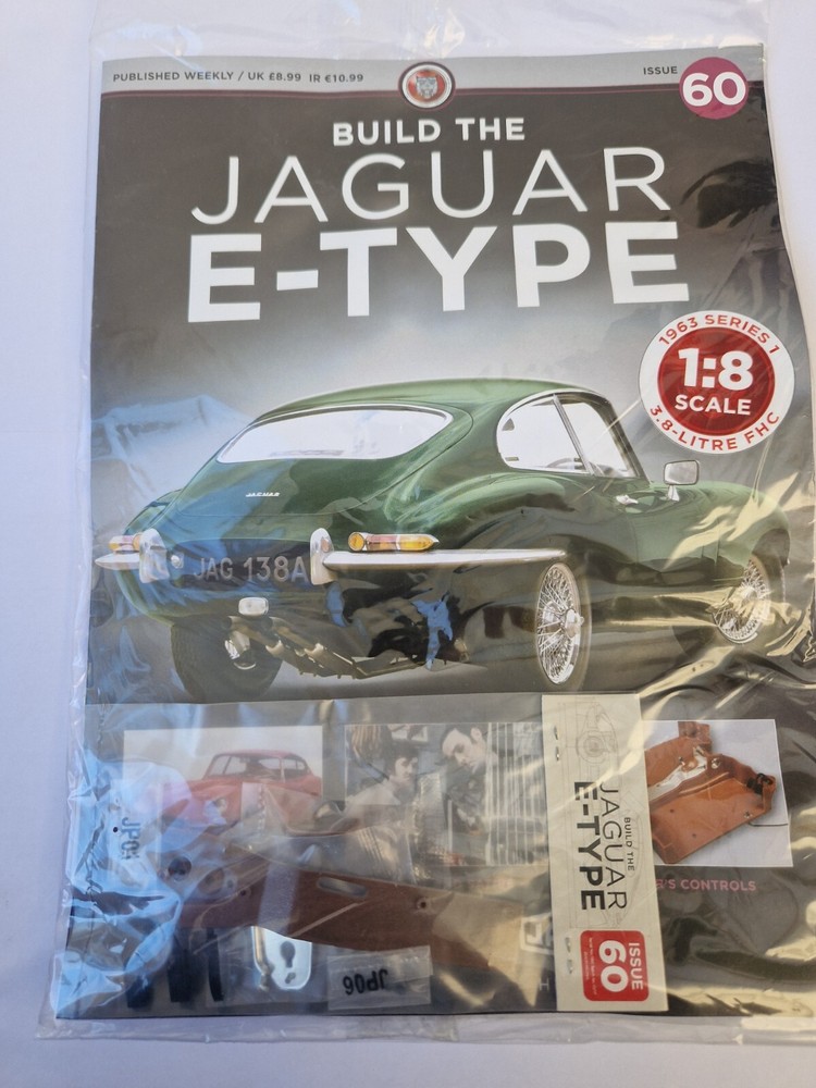 1/8 DEAGOSTINI BUILD YOUR OWN THE JAGUAR E-TYPE CAR ISSUE 60 INC PART