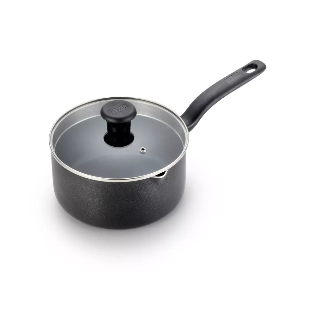 T-fal 3qt Nonstick Saucepan with Lid - Simply Cook Black