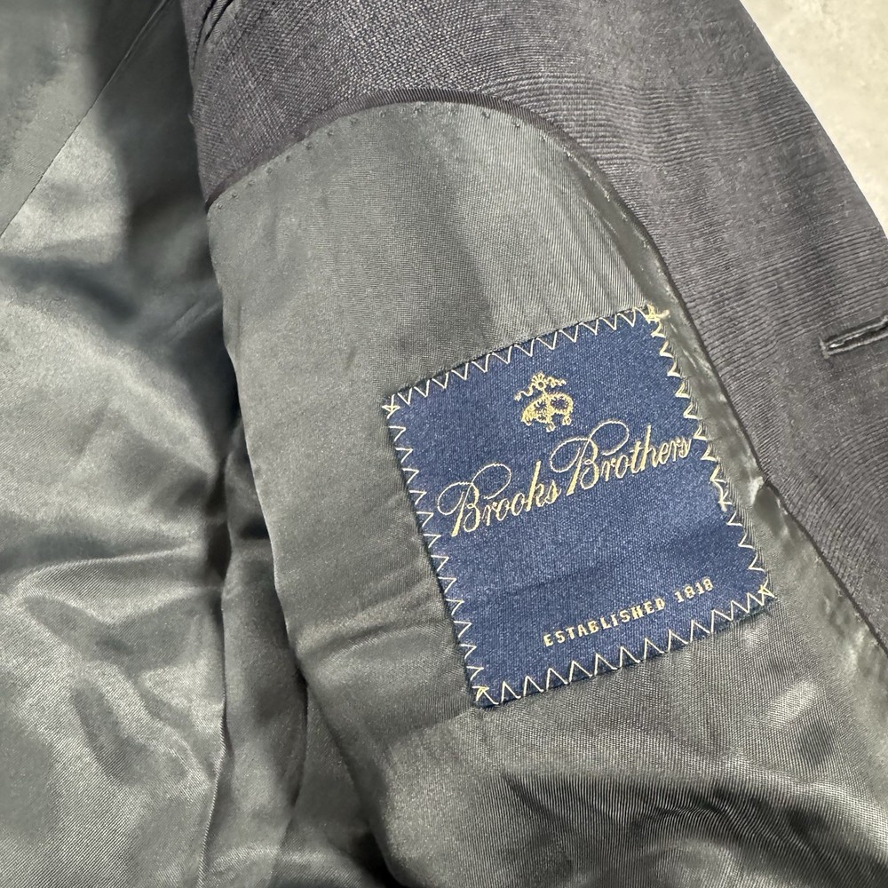 Brooks Brothers Blazer Mens 42R Gray 346 Stretch Suit Jacket Sport Coat Wool